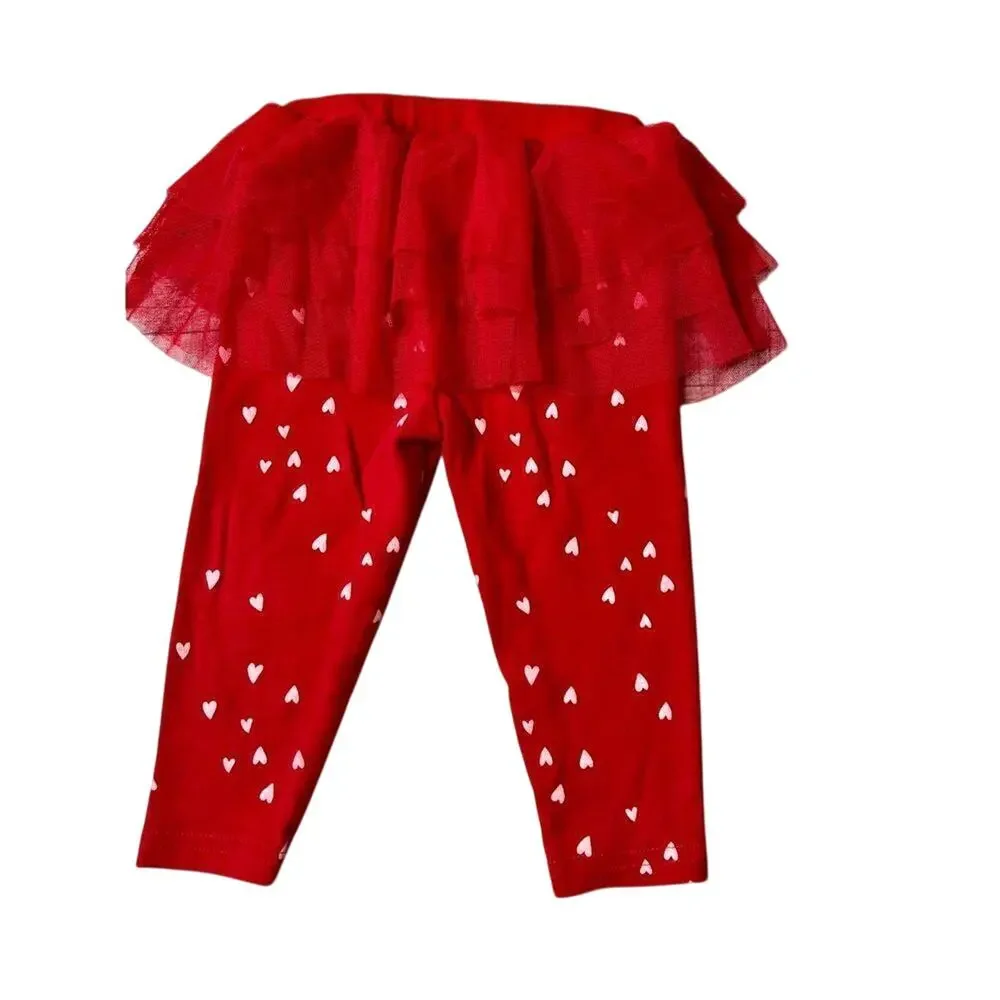 Just One You by Carter's Tutu Tulle Heart Red Leggings 9 months Balletcore Baby‎
